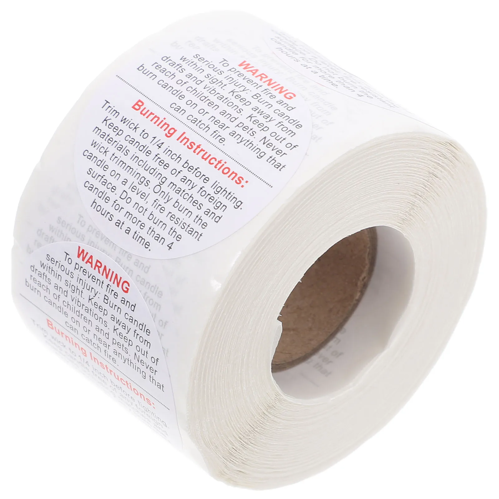 Warning Labels Waterproof Self-Adhesive Stickers For Making Diy Jar Container Scented Candles Wax Melts