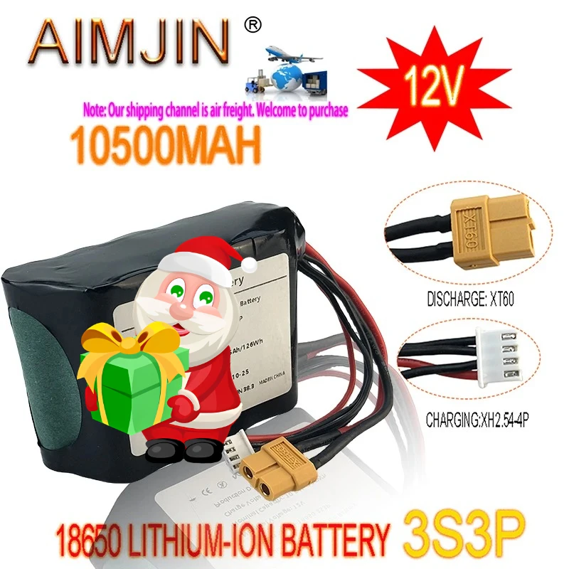 

3S3P 12V 10.5Ah 12.6V High Capacity UAV Rechargeable Li-ion Battery for Parrot Disco Various RC Airplane Quadrotor