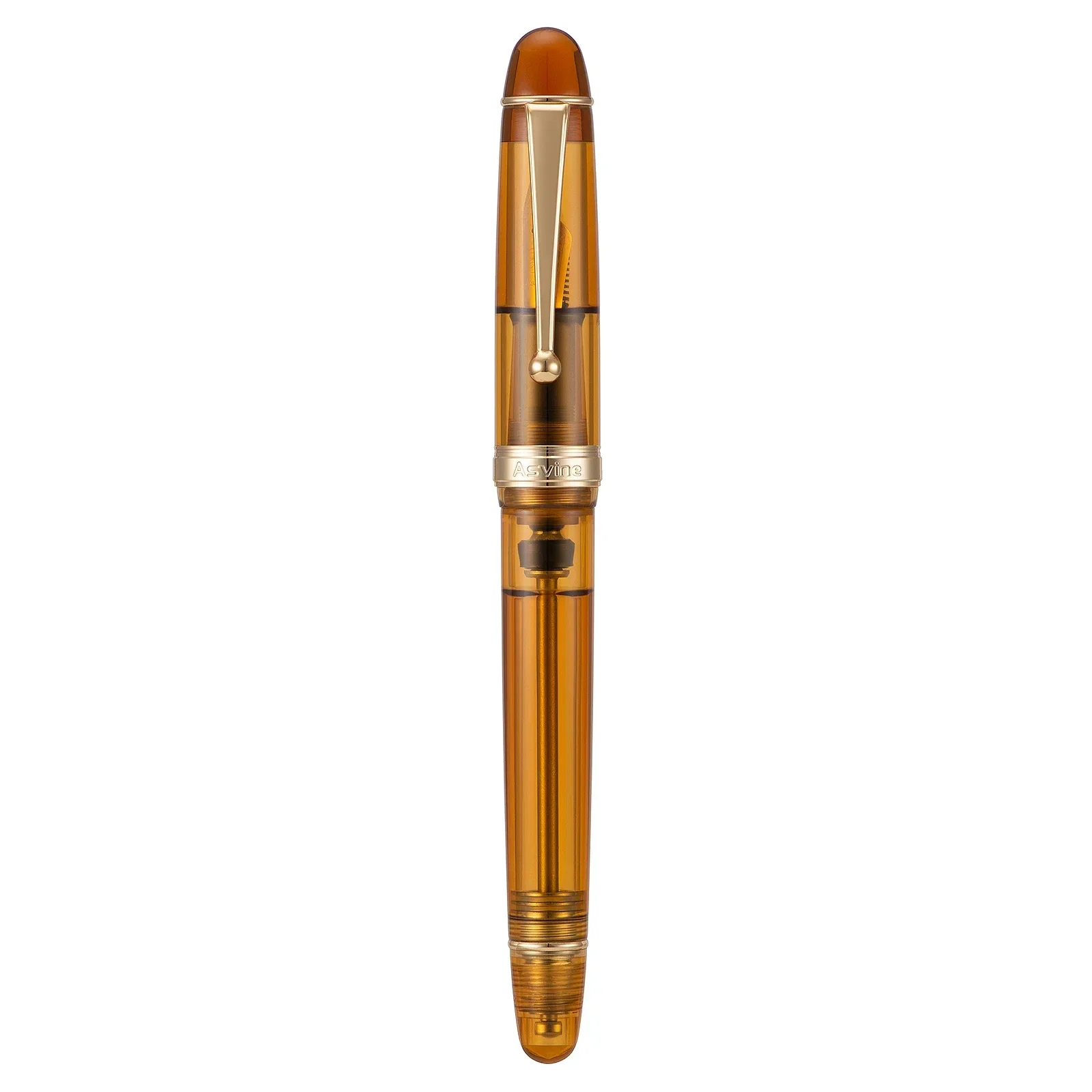 Asvine-Stylo plume à remplissage sous vide, belle plume, stylo à encre transparente, ensemble cadeau d'écriture, V126, EF, F, M