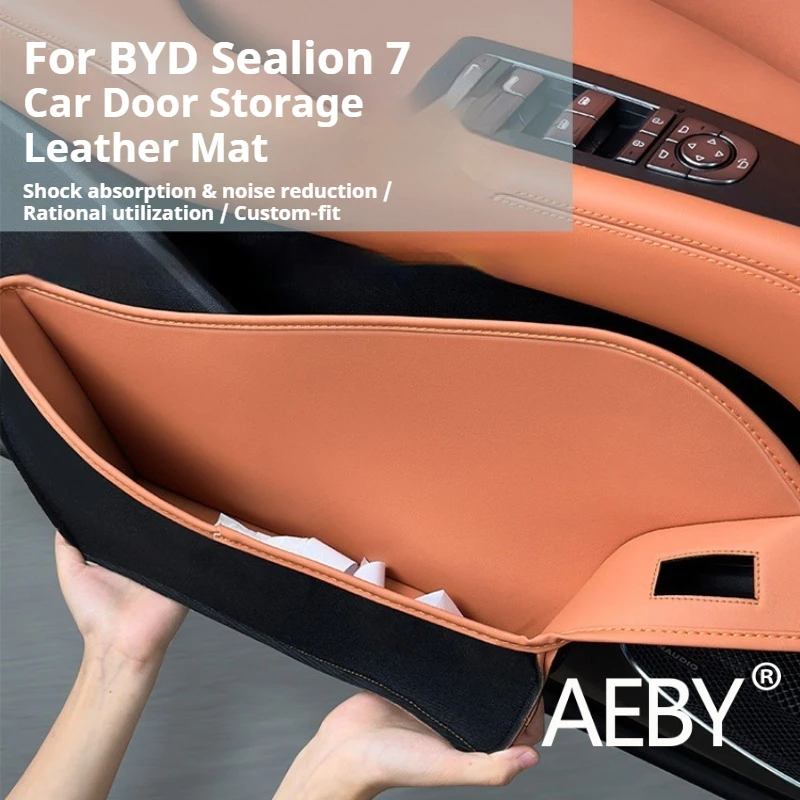 

AEBY For BYD Sealion 7 2024 Car Door Pocket Organizer Waterproof Storage Box Door Panel Pocket Organizer Interior Accessories
