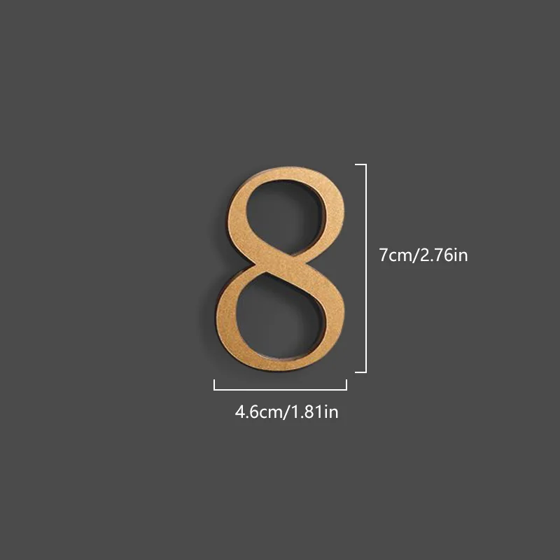 House Number Outdoor Sticker Apartment Self Adhesive Digits Hotel Office Address Residential Door Plate Number on The Front Door