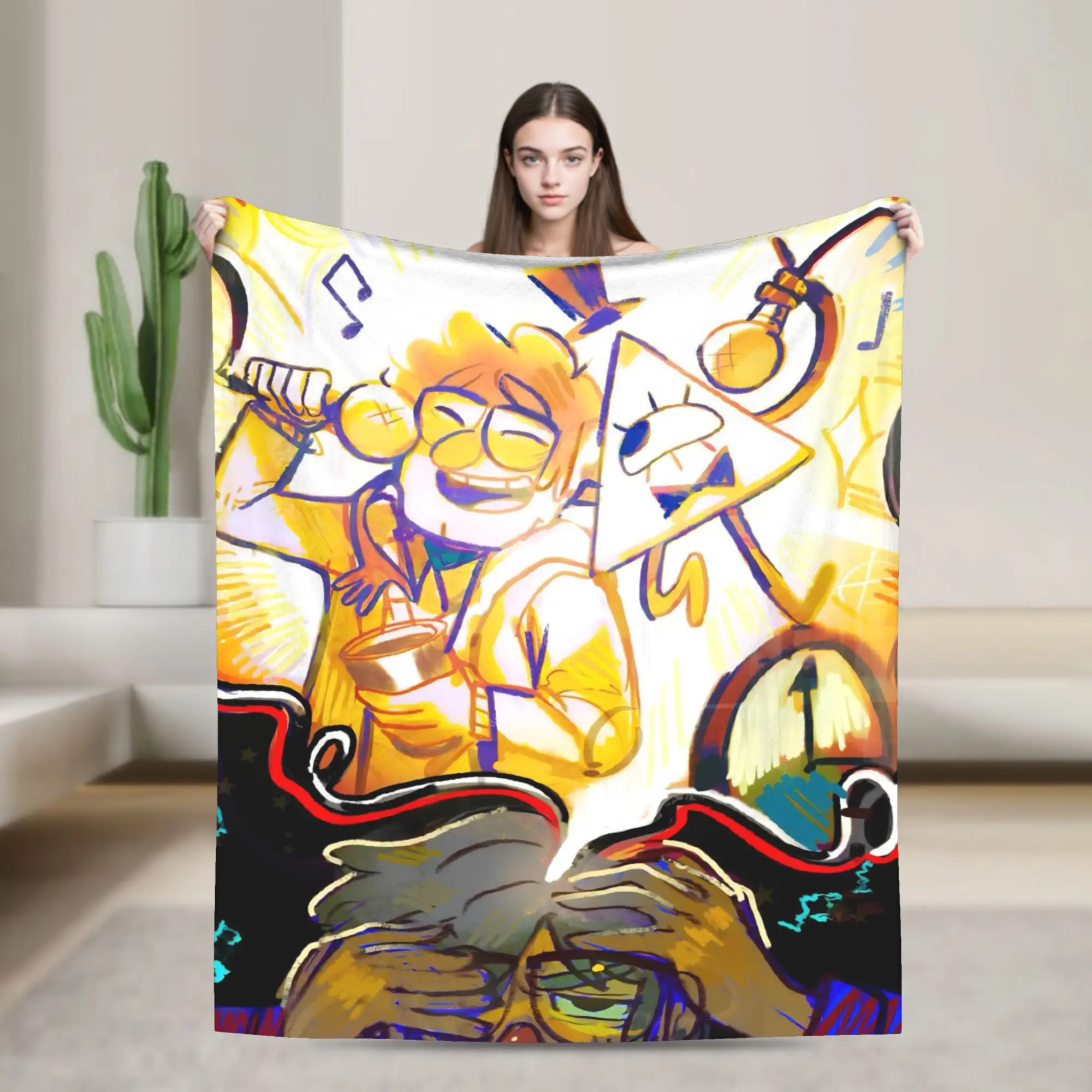 

Adventure Cartoon Gravity Falls Knitted Blankets Flannel Fantasy Animation Soft Throw Blankets for Bedding Couch Bed Rug