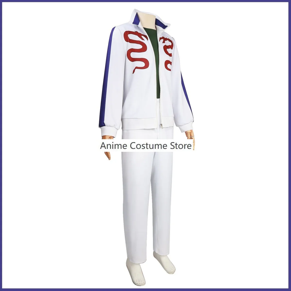 Anime Gin Cosplay Kostuum Ghost Man Print Witte Sportkleding Jas Vrijetijdsset Volwassen Man Halloween Maskerade Balpak