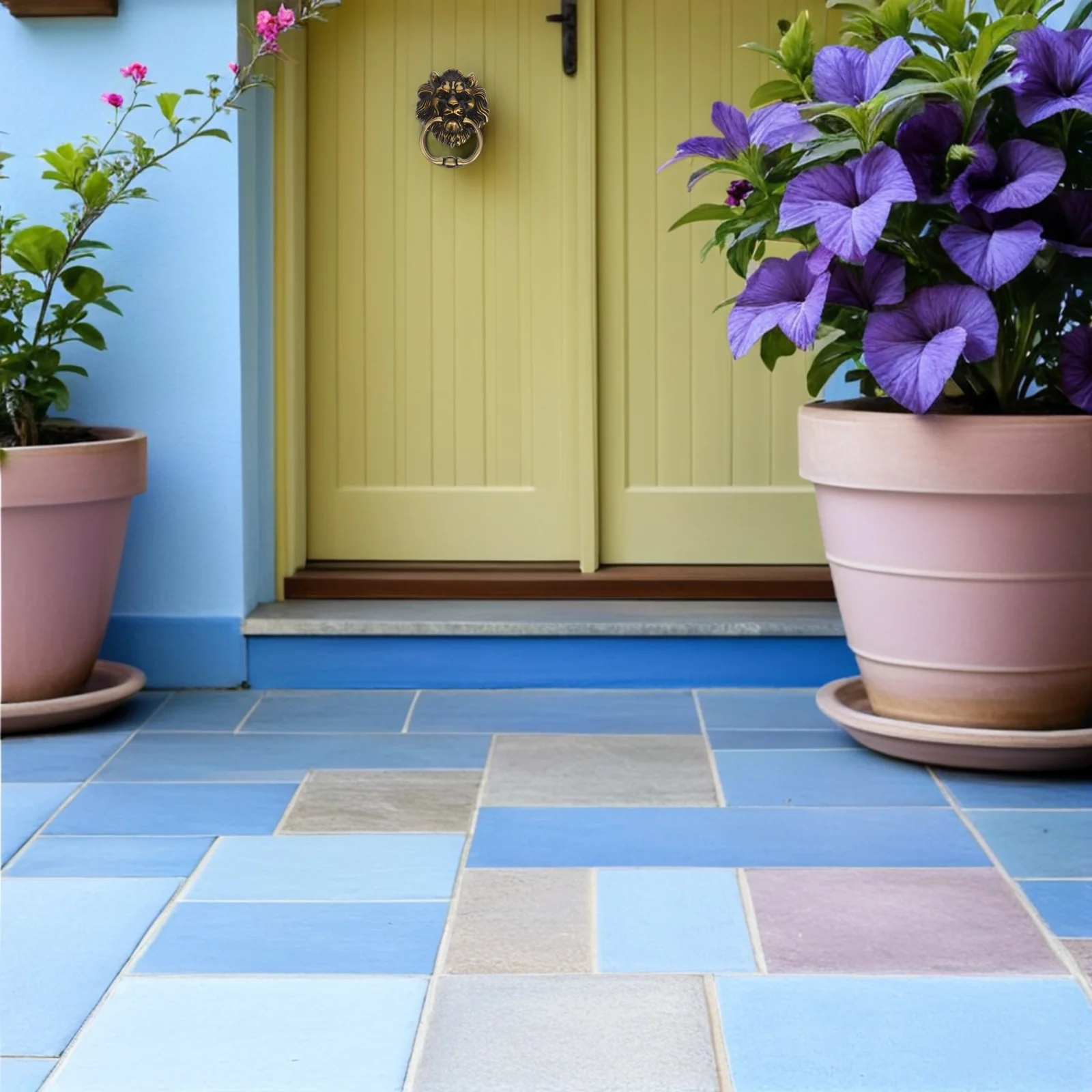 

Lion Head Door Knocker Bronze Green Vintage Front Door Ring Pull Handle for Drawer Dresser Cupboard Decorative