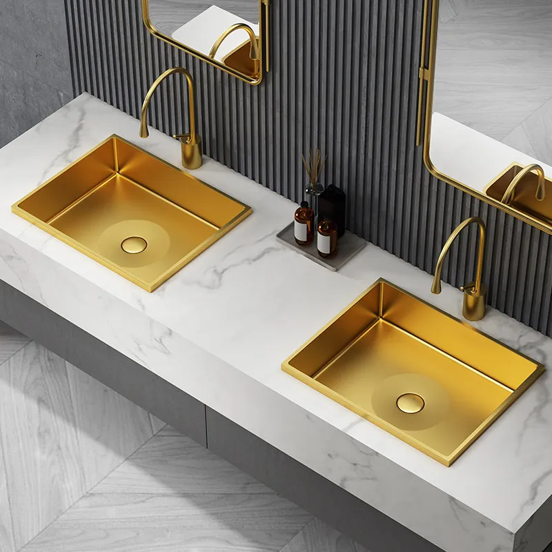 Semi-embedded Taichung basin, bathroom, stainless steel wash basin, single basin
