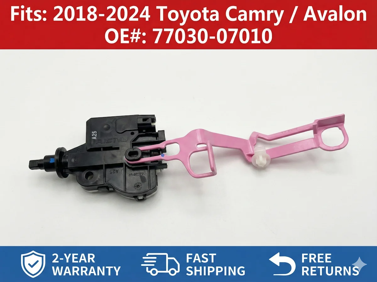 Fuel Gas Door Lock Actuator Motor For Toyota Camry 2018-2024 Avalon 2019-2022 Fuel Filler Lid Lock Latch Release 77030-07010