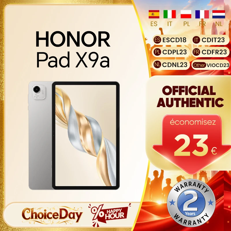 Tablette HONOR Pad X9a, Qualcomm Snapdragon 685 WIFI, 11,5 pouces, 120 Hz, 2,5K, écran HONOR Fullview, batterie 8300 mAh, version mondiale