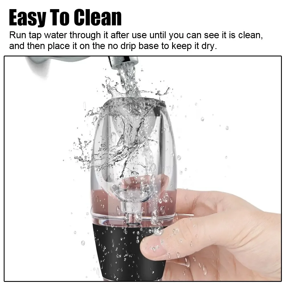Professional Wine Decanter Pourer With Filter and Base Quick Sobering Wine Whisky Aerator Dispenser For Bar Party Kitchen