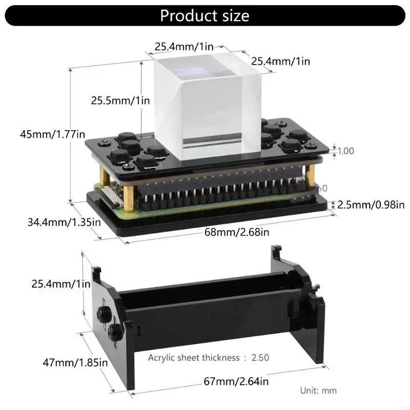 Mini consola juegos Handheld U13B Tipo 1.3 pulgadas Pantalla LCD Pantalla 240 × 240