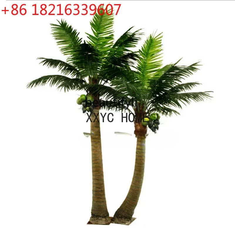 TAO Imitation Coconut Tree Indoor and Outdoor Decorative Tropical Plants Large Green Plant Floor Palm Tree Fake Coconut Tree
