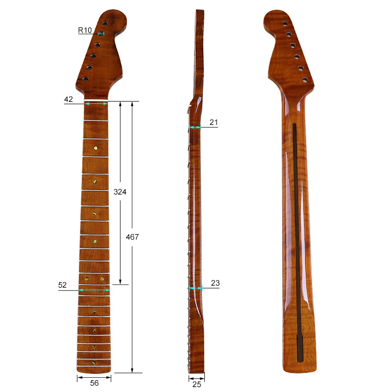 

One 21 Product 6-string Tiger-grain Baked Maple Bright 5.6cm Wide Neck Guitar Diy Accessories