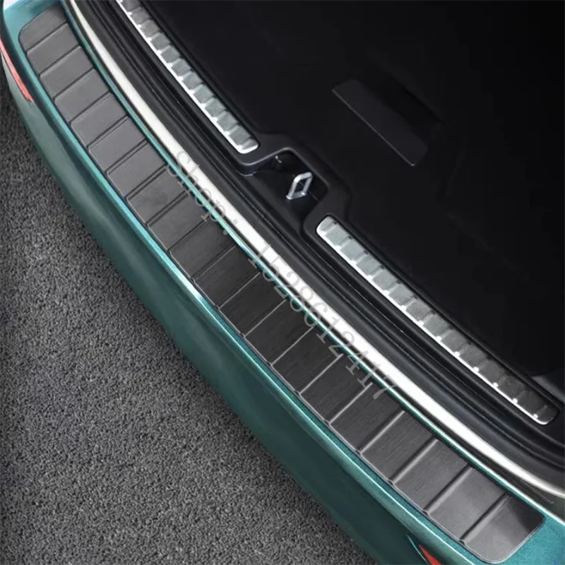 ل فولفو V60 V60/CC 2020 2021 2022 ~ 2025 الفولاذ المقاوم للصدأ واقي مصد السيارة الخلفي حامي عتبة الباب لوحة بالية اكسسوارات السيارات #5