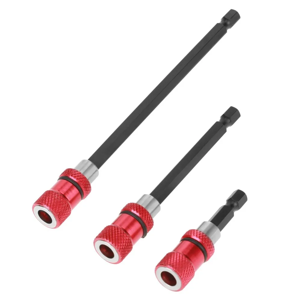 3pcs 1/4 Inch Hex Shank Magnetic Drill Bit Holder Adjustable Depth Magnetic Tip Hex Shank Bit Extender Impact Driver Compatible