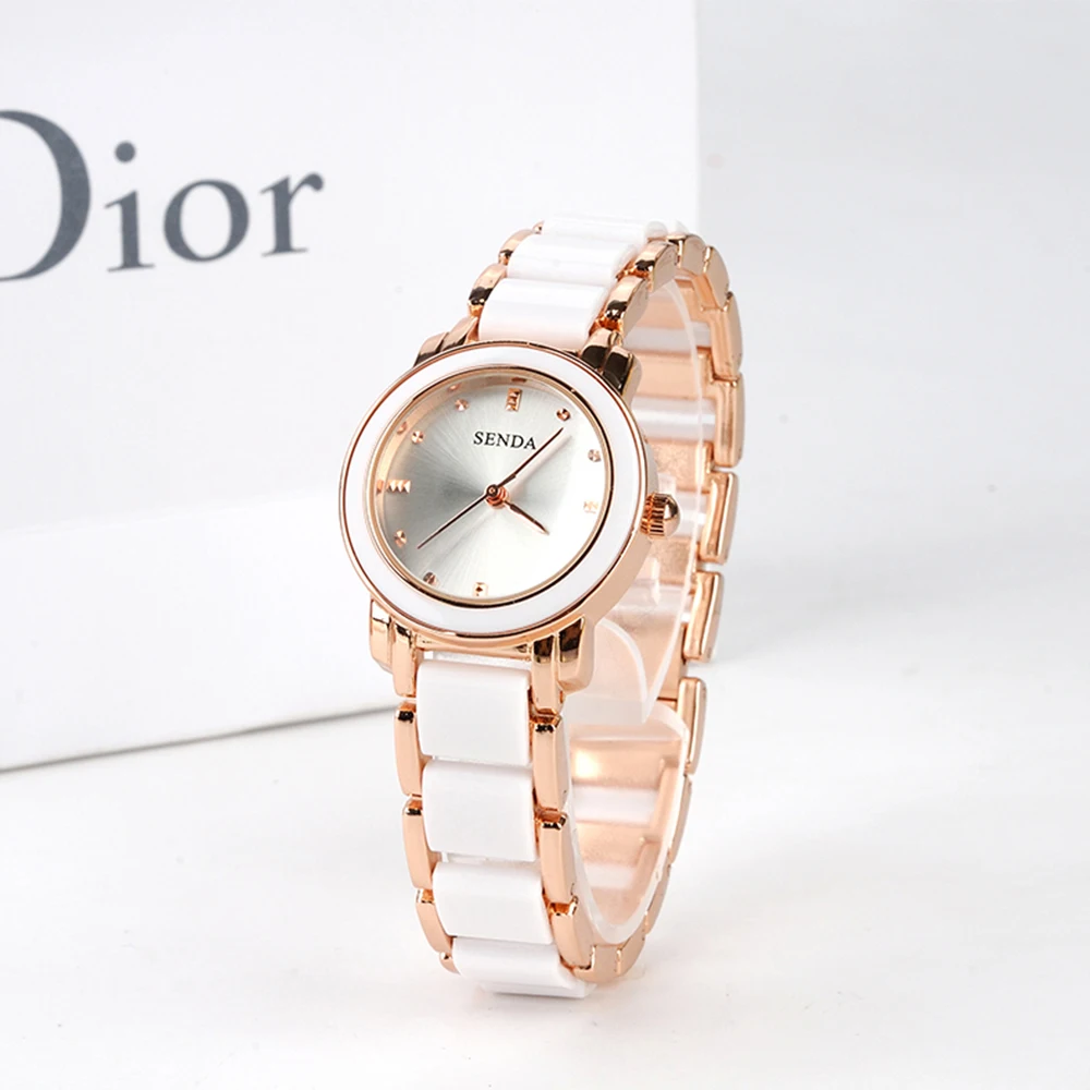 Watch For Women Luxury Fashion Quartz Wristwatches Imitation Ceramic Bracelet Casual Quartz Clock Women Gift Relogios Feminino