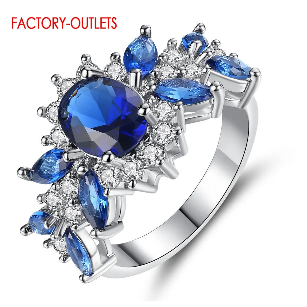 High Quality Sparkling CZ Finger Rings Original 925 Sterling Silver Ring For Women Shiny Female Fashion Jewelry Drop Shipping
