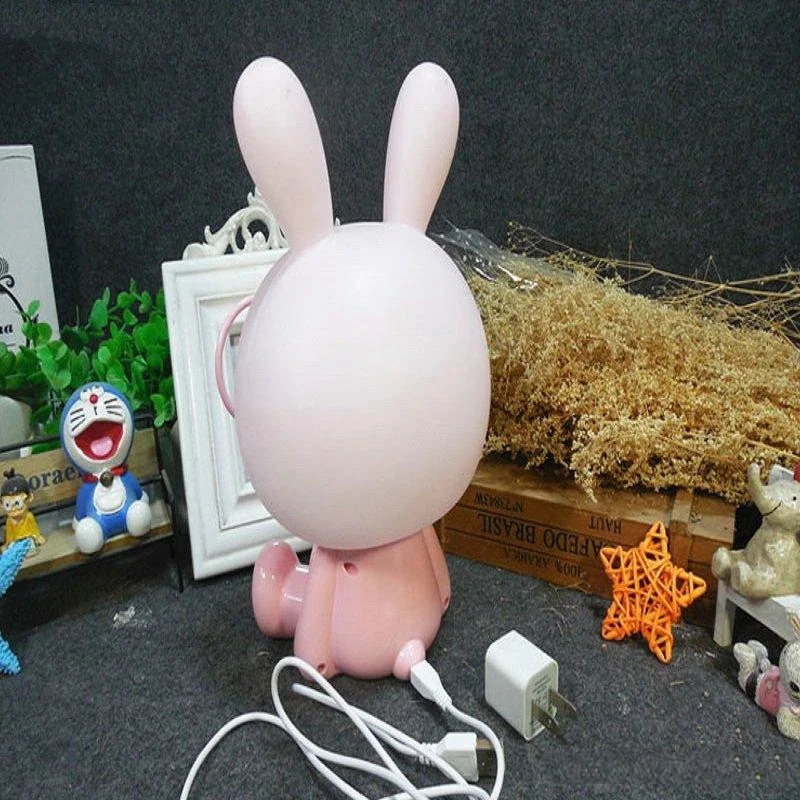 Lampada da coniglio cartone animato Animale carino Led Bambini Camera da letto per bambini Luci notturne a Led USB Regalo di Natale Decorazione da comodino Lampada da notte per la casa