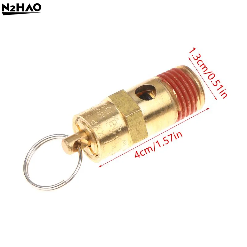 1/4'' Male NPT Air Compressor Relief Pressure Safety Valve Threaded Inlet Connection 125PSI-270PSI Pressure Valve Safety Valve