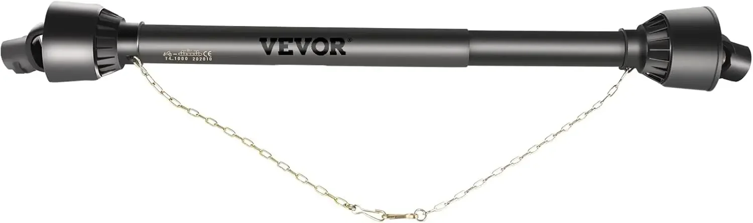 

PTO Shaft 1 3/8" PTO Drive Shaft, 6 Spline End Round End PTO Driveline Shaft, 39"-55" Brush Hog Shaft, Black