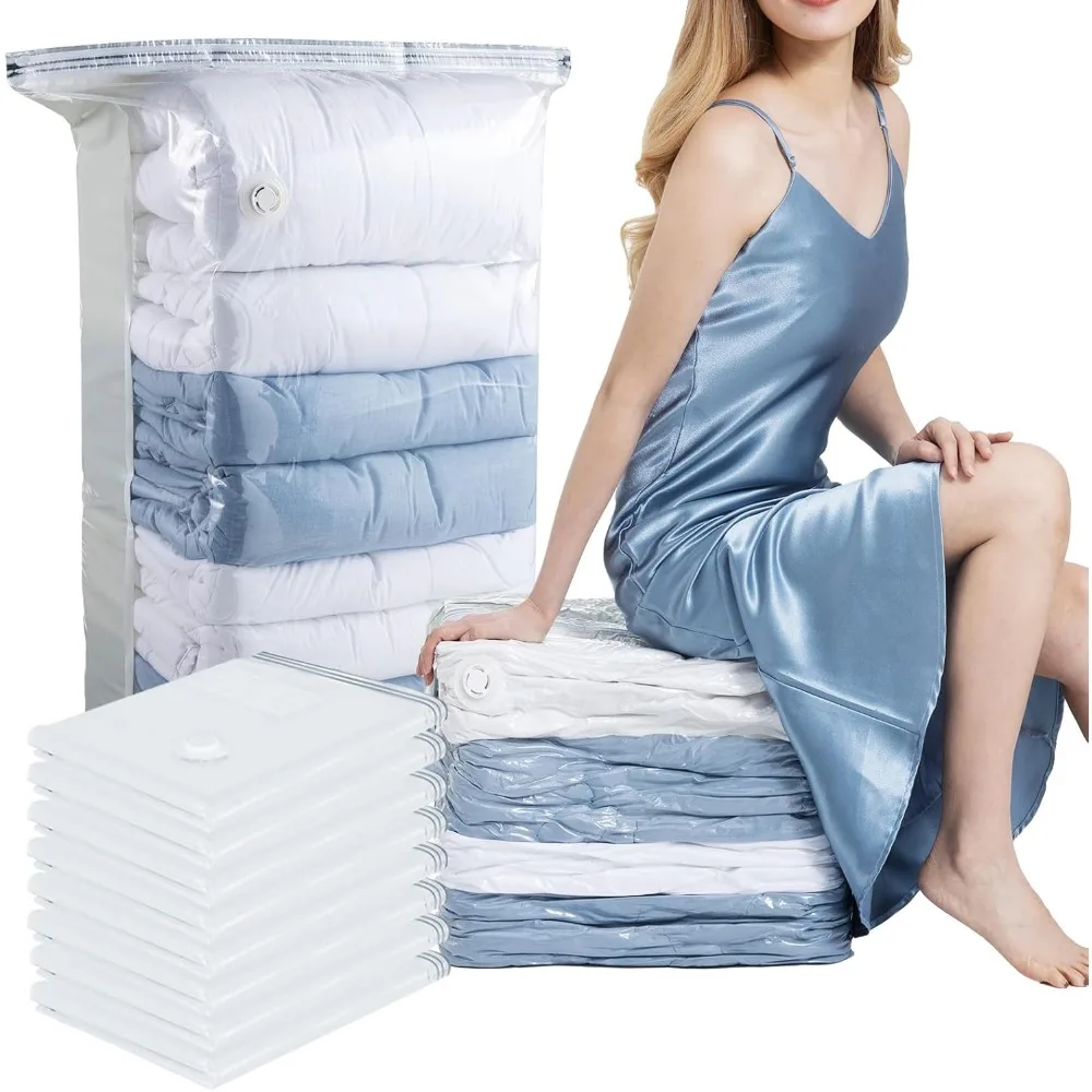 

8 упаковок вакуумных пакетов для хранения, Jumbo Cube 31x40x15 дюймов, очень большой вакуумный герметик bgas для одеял, одеял, подушек, одеял, спа-салонов