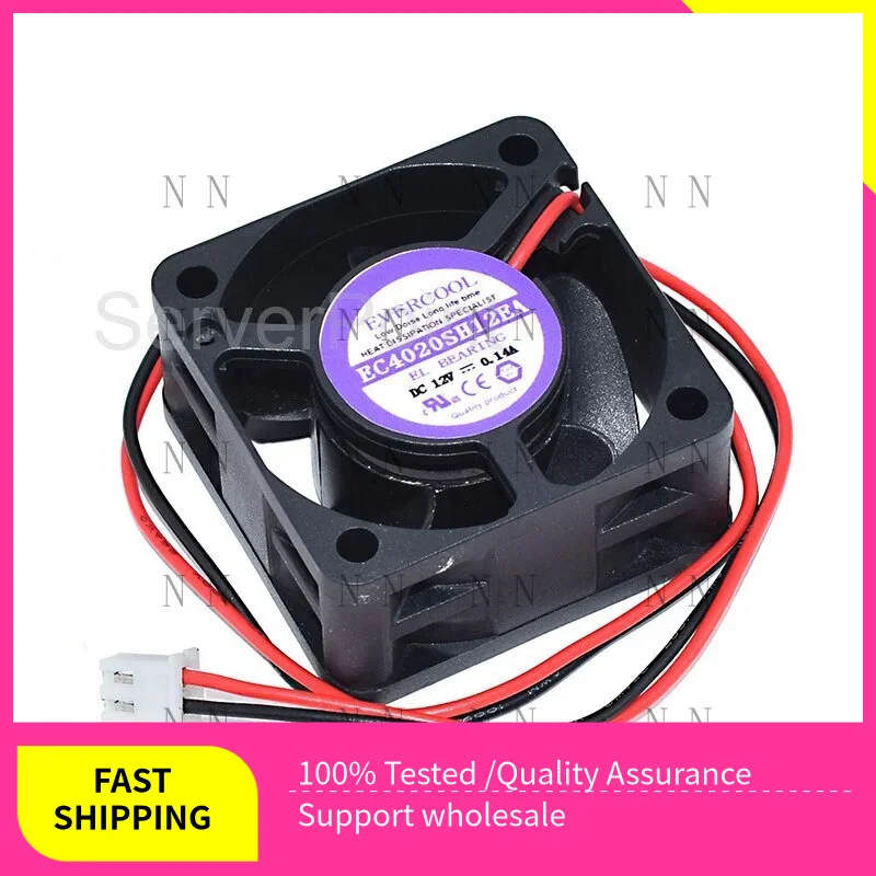 

WEP New EC4020SH12EA DC12V 0.14A 40*40*20 Mm 2-Pin Square Cooling Fan