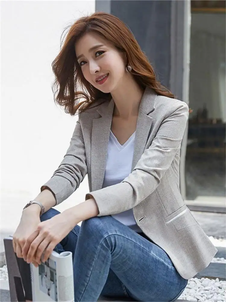 Slim Fit ort Sve Women's  Korean Sle Long Sve ort Length Faionable Spring Autumn Ladies' Jaet