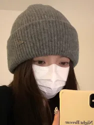 Woolen Hat Women Autumn And Winter 2024 New Loose Face Fashion Warm Big Head Round Knit Hat Pile Hat