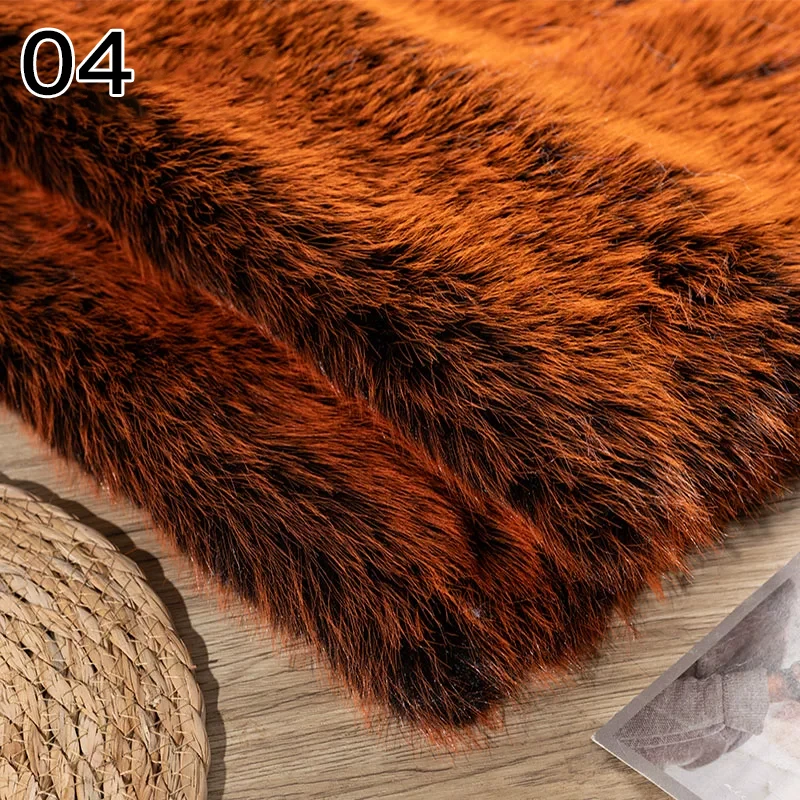 50x180cm Thicken Faux Raccoon Fur Fabric Dyed Fluffy Plush Fox Fur Cloth DIY Sewing Fursuit Costume Carpet Garment Fur Collar