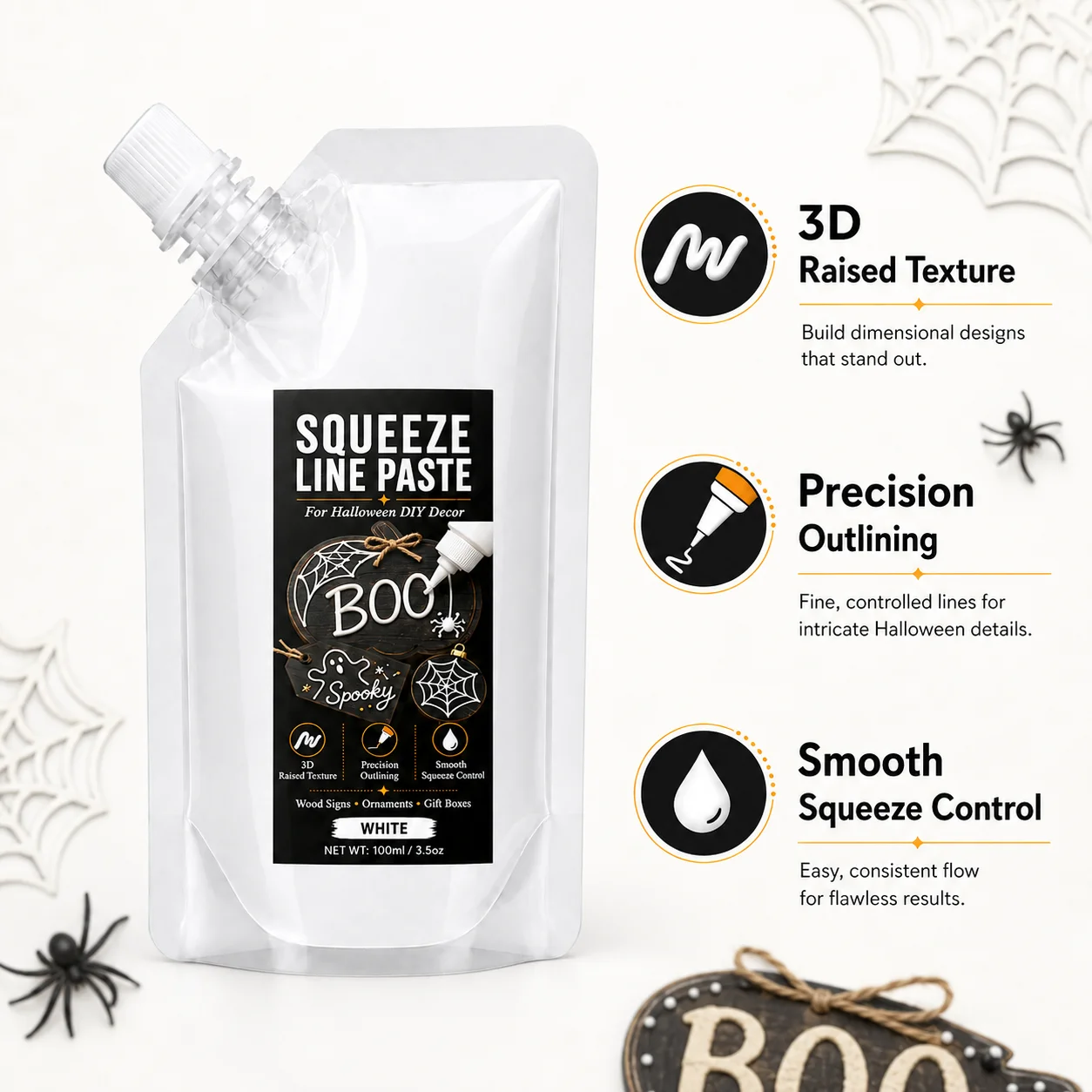3D Texture Paste White  Texture Art Supply Christmas Project for 3D Canvas Art And Handicraft Projects