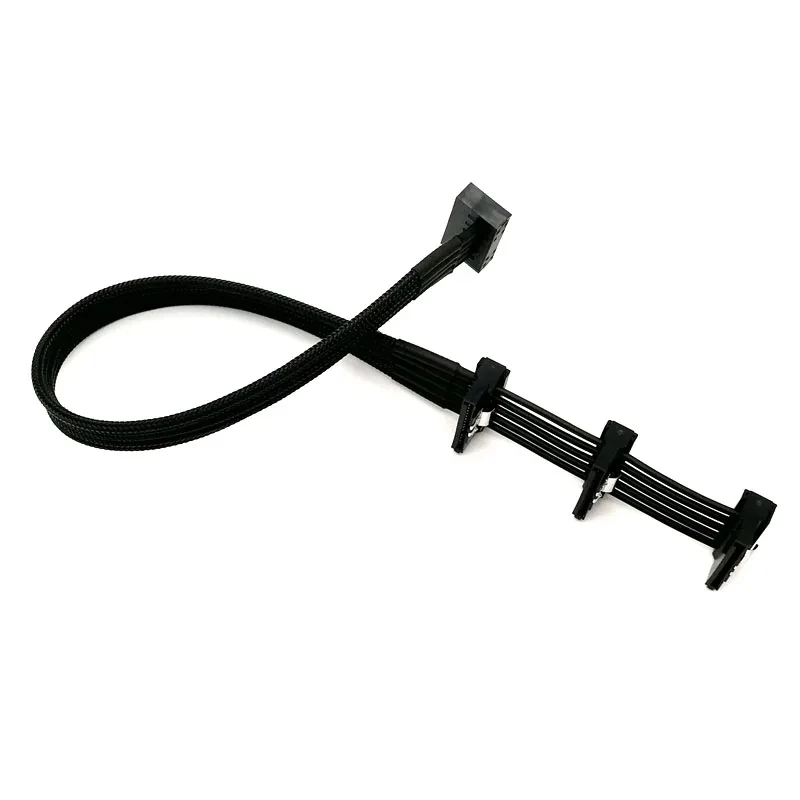 Angitu Crimped Sata Male to 2x3x4x5x Female Power Extension Cable Hard Disk Sata Male to Female Power Adapter Cables 30+5cm
