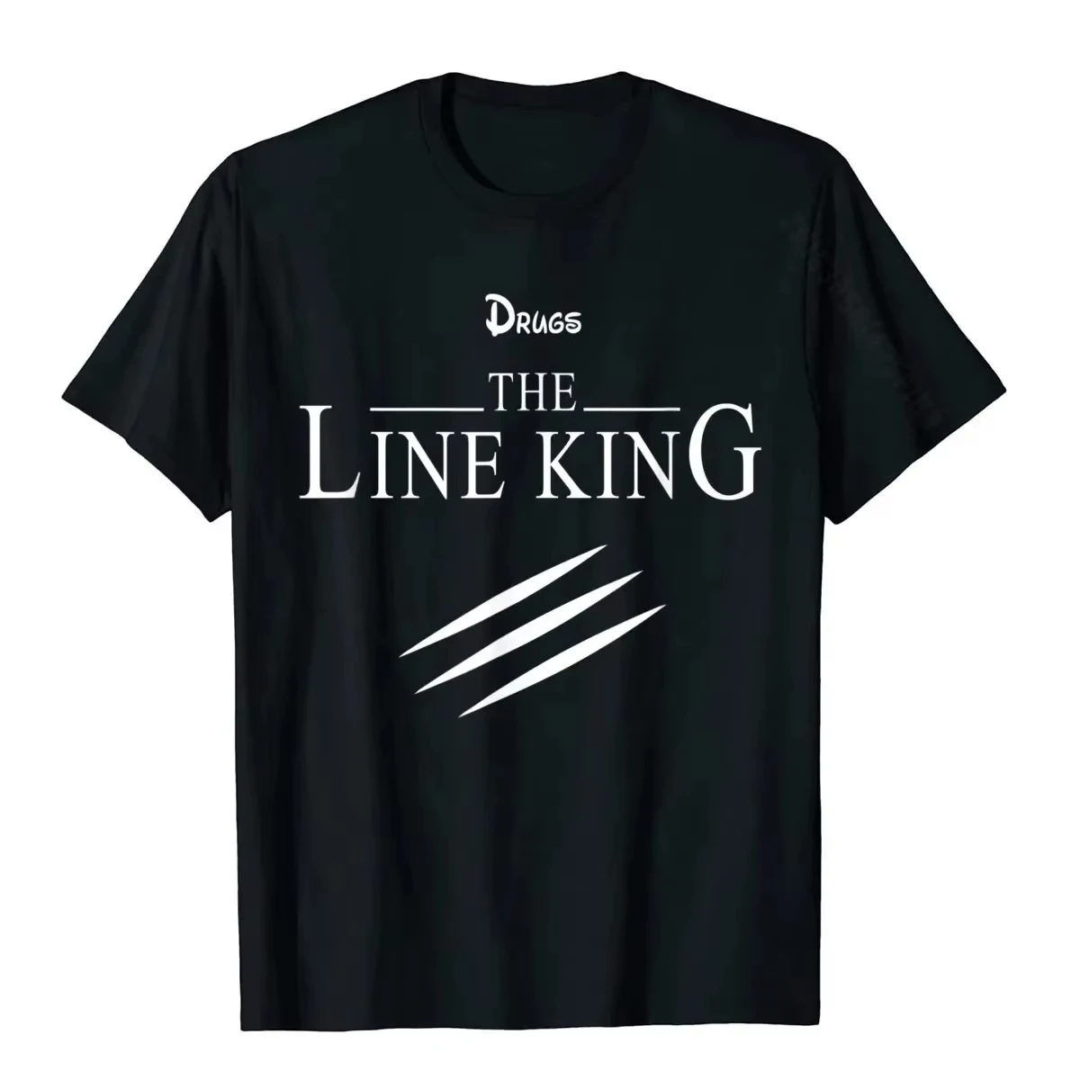 

Funny Drugs The Line King Design Gift T-Shirt Faddish Birthday T Shirts Cotton Men's T Shirt Birthday Fashion streetwear