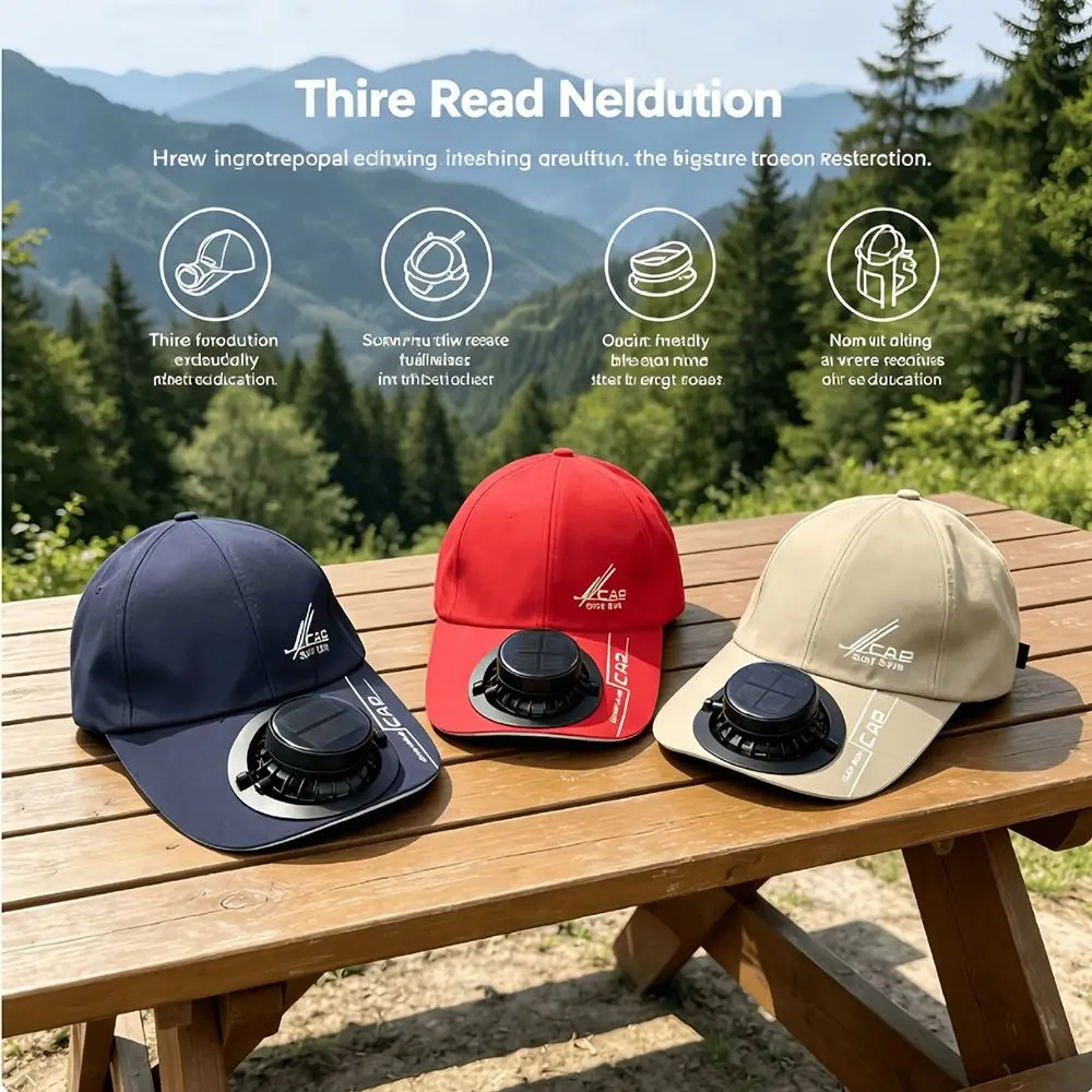 New Breathable Solar Fan Hat Sun Protection Built-in Fan​​ Baseball Cap Quick Dry Rechargeable Men Sun Hat for Unisex