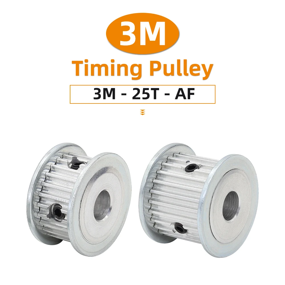 25Teeth Belt Pulley 3M 25T Circle-arc Teeth Pitch 3 mm Alloy Pulley Bore 5/6/6.35/8/10/12 mm Timing Belt Width 6/10/15/20 mm