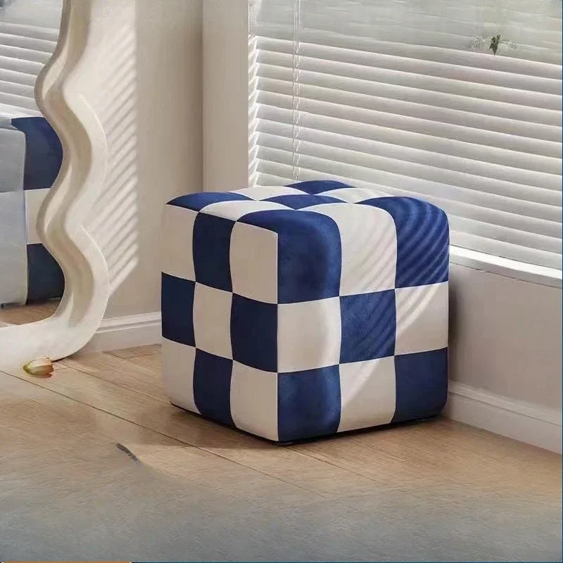 

Nordic Ottoman Mobile Chair Desk Stool Pouf Salon Puff Seat Bar Stools Chessboard Dressing Stools Makeup Chairs Furniture