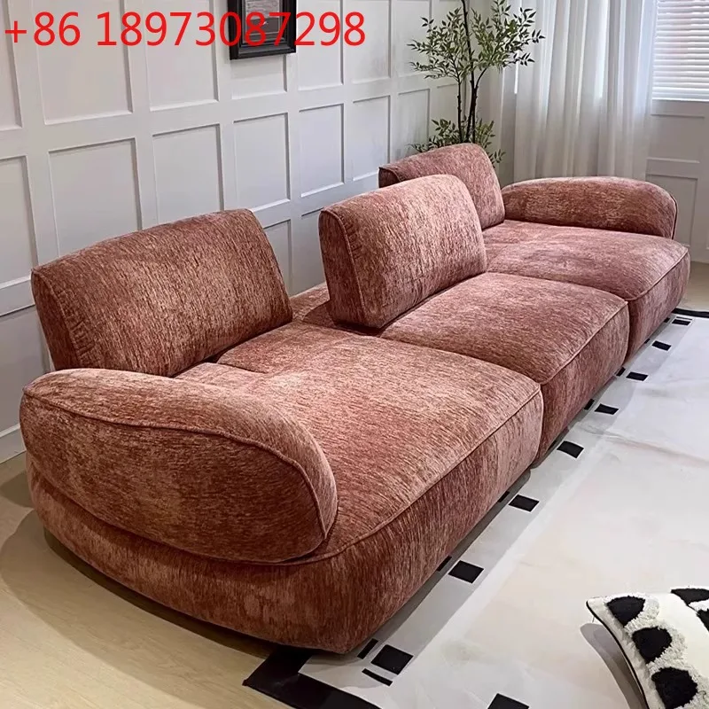 مسند ظهر منحني إيطالي بسيط قابل للتعديل على الطراز البسيط الحديث أريكة فيلا لغرفة المعيشة