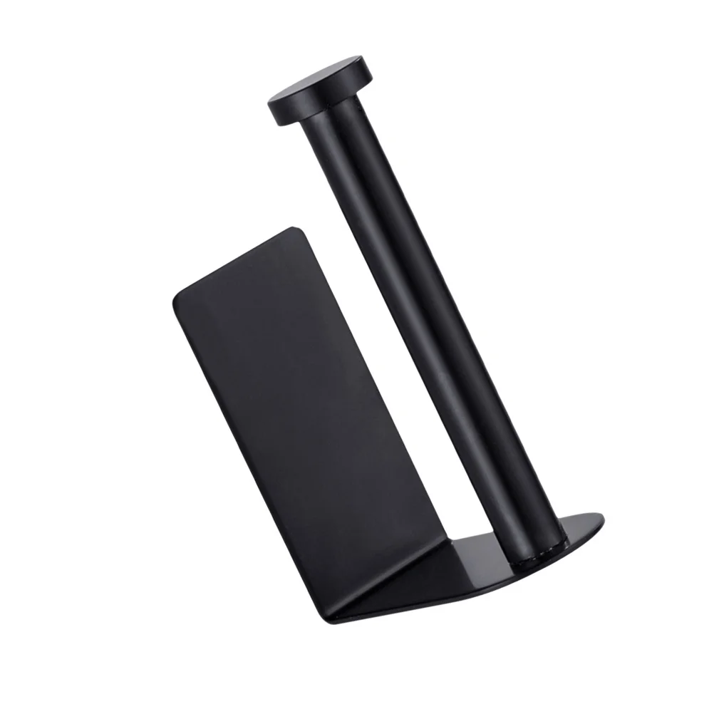 الفولاذ المقاوم للصدأ حامل المناشف الورقية السوداء اضافية كبيرة لفات الأنسجة رف معلق تخزين الرف ملحقات الحمام حامل الأنسجة