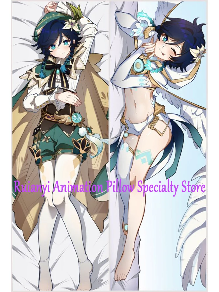 Dakimakura أنيمي غطاء وسادة Venti طباعة مزدوجة الجوانب 2-الجانب طباعة المخدة الجسم الديكور