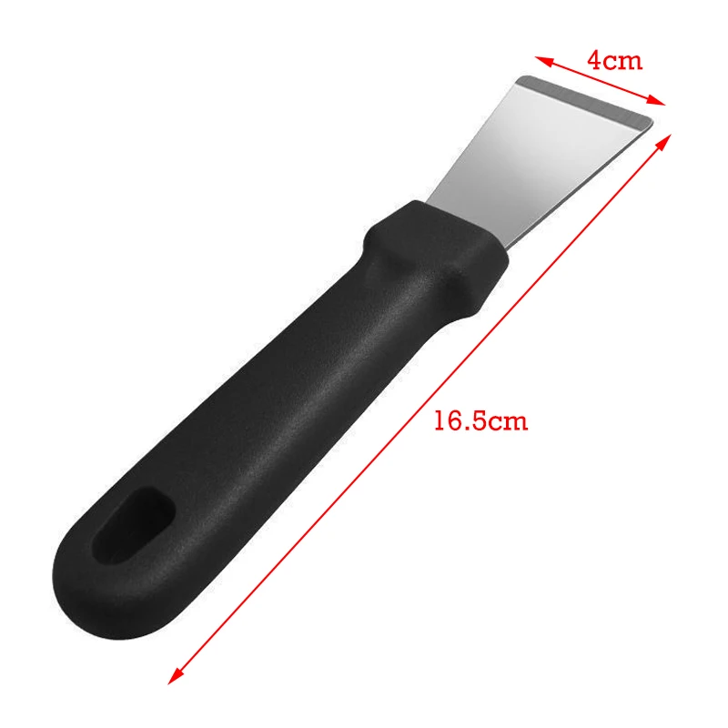 20pcs Red Black Cleaning Spatula Scraper Multipurpose Stainless Steel Shovel Knife For Removal Wall Paper Kitchen Clean Tools