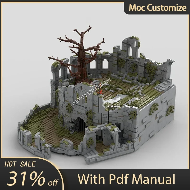

7442pcs Moc Game The Dark Souls Firelink Shrine Bonfire Castle Modular Building Blocks Assembly Creativity Bricks Toys Kids Gift