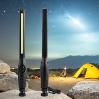 1/2/4PC COB Flashlight Magnetic Work Light USB Rechargeable Torch Hook Portable Lantern Inspection Light Camping Car Repair Lamp