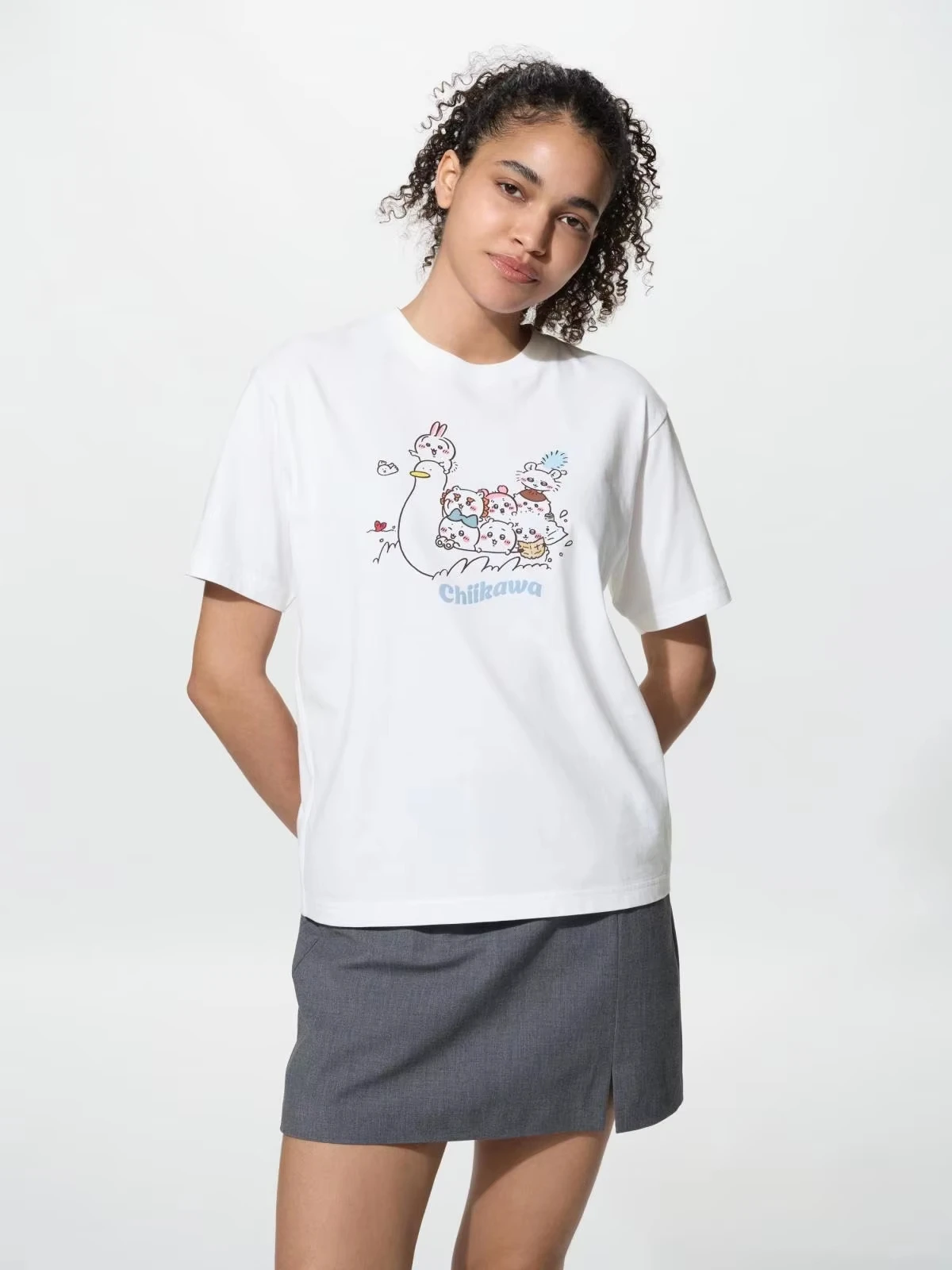 Kawaii Chiikawa 2026 Anime Movie Graphic Tee Unisex Loose Cotton The Secret of Mermaid Island Casual Streetwear T-shirt