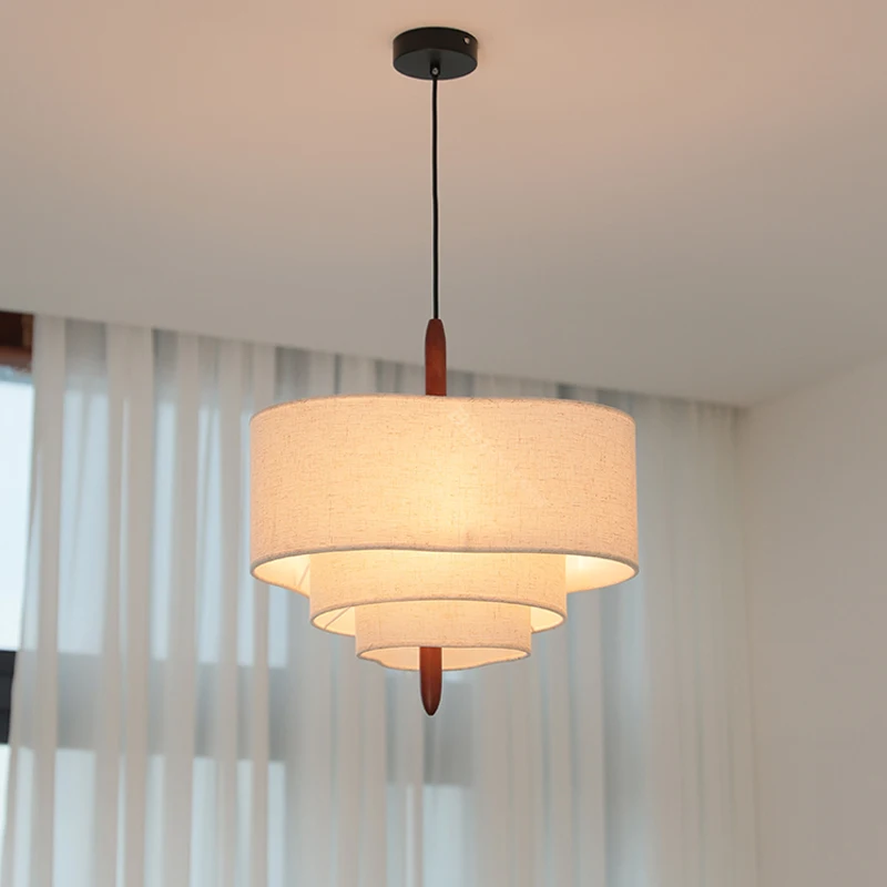 الشمال الحد الأدنى وابي سابي النسيج الثريا المعيشة غرفة الطعام غرفة نوم قلادة ضوء المنزل إضاءة داخلية معلقة تجهيزات الإضاءة