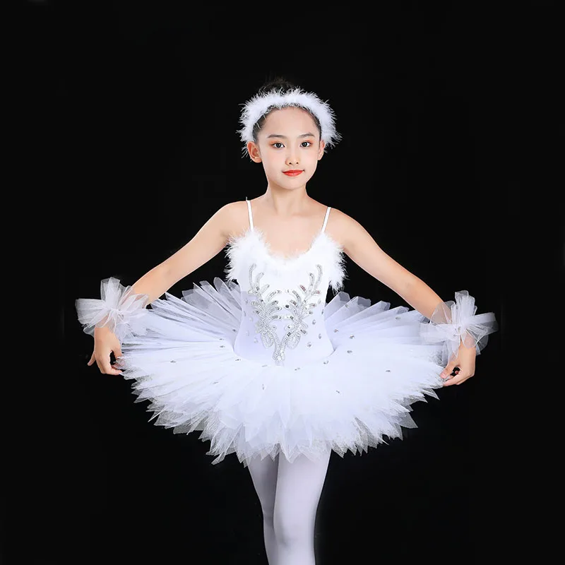 Ballet Skirts White Professional Ballet Tutu Pancake Tutu Girls Children Swan Dance Costume Ballerina Party Dress Adult Women