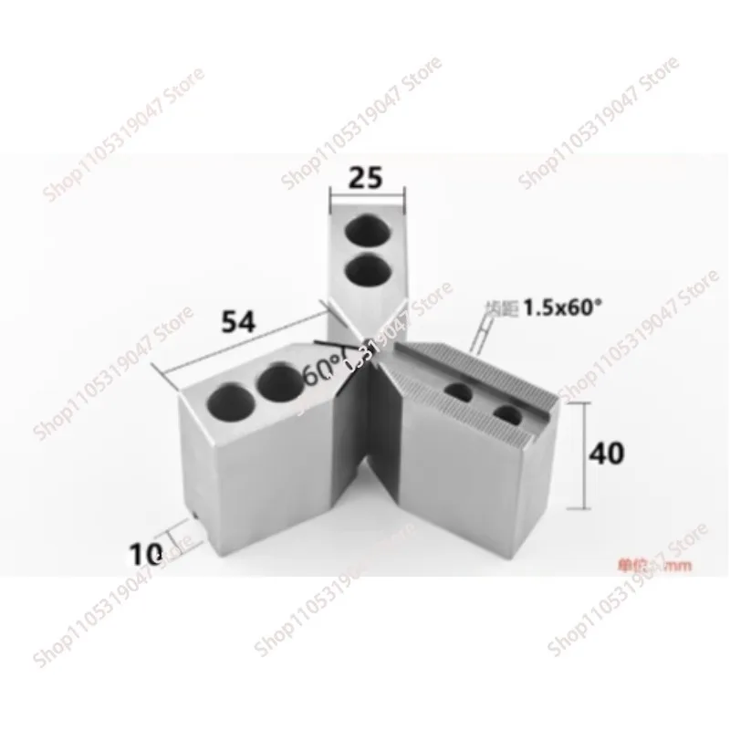 8 inch hydraulic three jaw chuck with 60 degree increase, lengthening, widening, and hydraulic power clamp