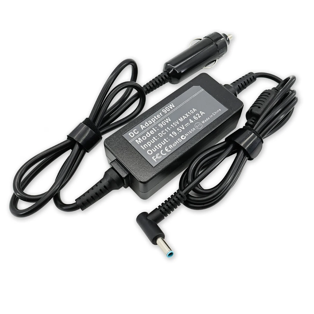 19.5V 4.62A 90W Car Laptop Charger for HP Envy EliteBook TouchSmart Folio Pavilion Stream Spectre Zbook chromebook DC Adapter