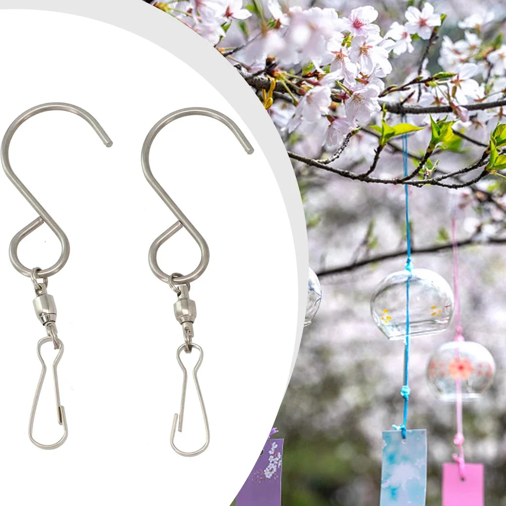 Rotating Hooks Hook Up Hanging Indoor And Outdoor Sturdy Wind Chime 306 Degree Garden Decoration Gate Decoration