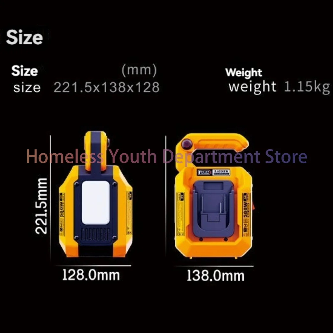 14-21V DC To AC 220V 500w Intelligent Power Inverter USB Car Voltage Transformer Modified Sine Wave for Dewalt 20V battery