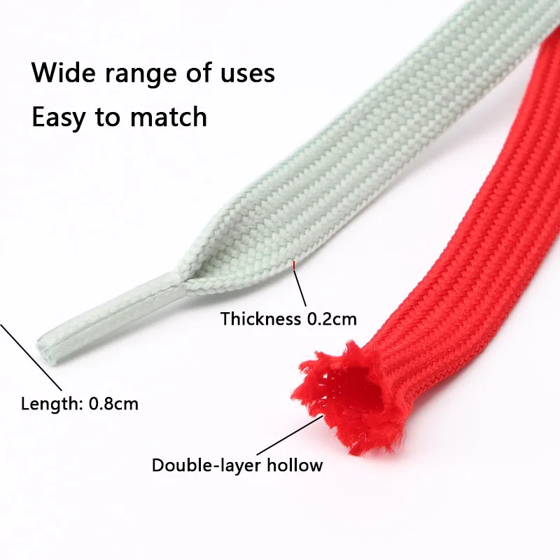 1 Pair Solid Flat Shoe Laces Canvas Shoelaces for Sneakers Woman Men Shoelace Classic Tennis Laces for AF1 Shoestrings