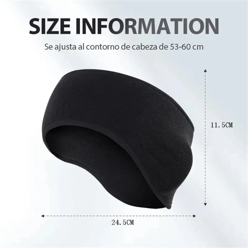 1PCS Black/Grey Men/Women Winter Ear Warmer Headband Suitable for Cold Weather, Skiing, Cycling, Outdoor Sports Headband