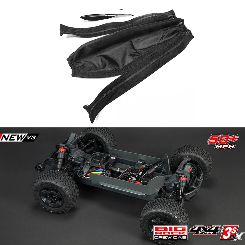 

ARRMA 1/10 BIG ROCK 4X4 3S BLX монстр-Трак ARA4312V3 шасси на молнии Пыленепроницаемая Защитная Сетчатая крышка защита от пыли