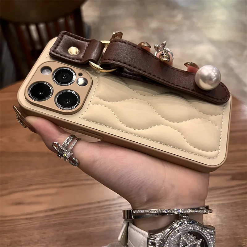 

Роскошный 3D чехол для телефона с камелией для iPhone 15 14 13 12 11 Pro Max Plus высококачественный Ремешок Универсальный объектив противоударный чехол